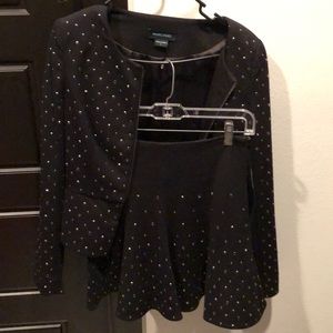 Blazer & pleated skirt set